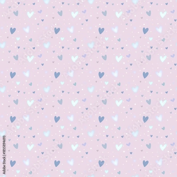 Fototapeta seamless patterns with valentine 