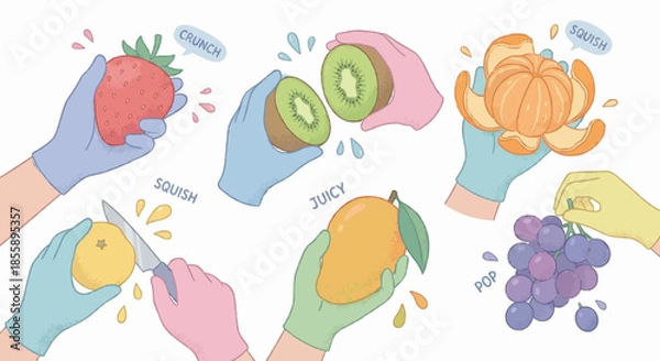 Obraz seamless background with fruits