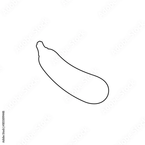 Obraz Zucchini outline icon vector flat illustration design.