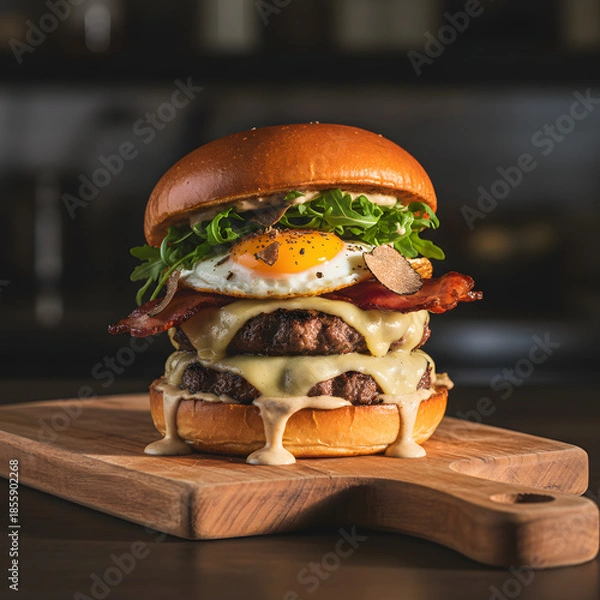 Obraz gourmet-burger on the table