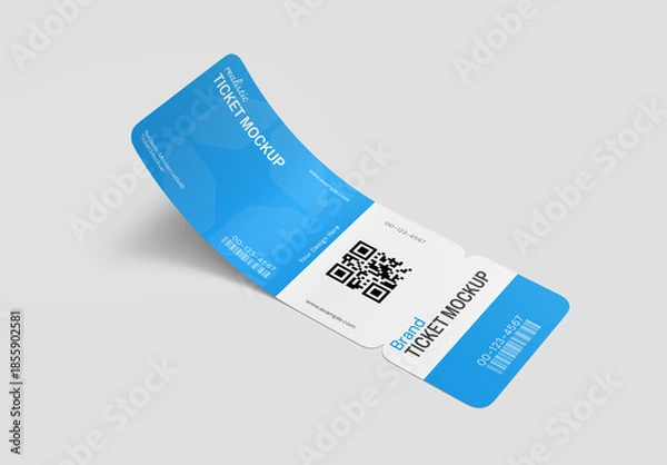 Obraz Realistic Ticket Mockup
