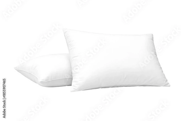 Obraz White Bed Pillows Isolated