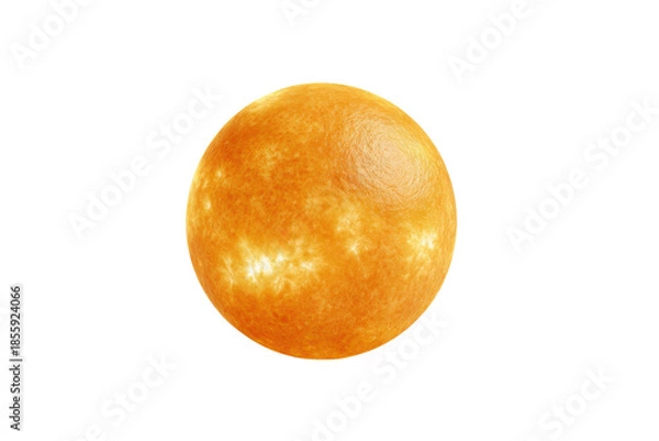 Obraz Bright orange sun with visible solar flares against a black background star space, Png, Isolated on Transparent Background, Cut Out