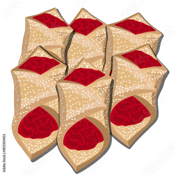 Obraz bow tie cookies vector drawing.