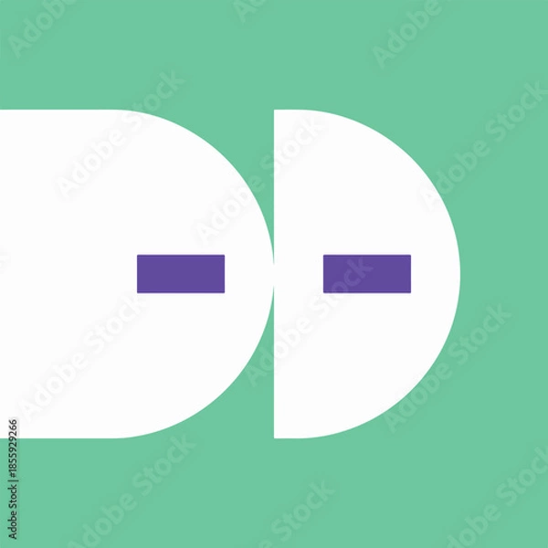 Fototapeta Abstract Shapes with Purple Rectangles