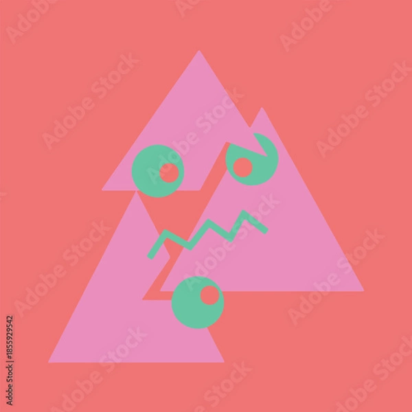 Fototapeta Abstract Geometric Face