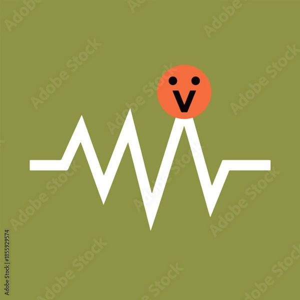 Fototapeta Happy Pulse Graphic