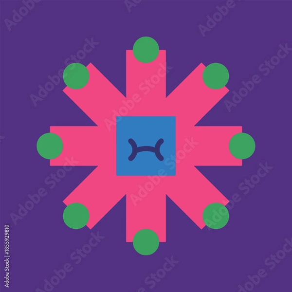 Fototapeta Abstract Geometric Flower