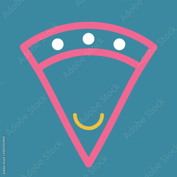 Fototapeta Abstract Smiley Face in Triangle Shape