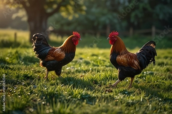 Fototapeta free range chicken