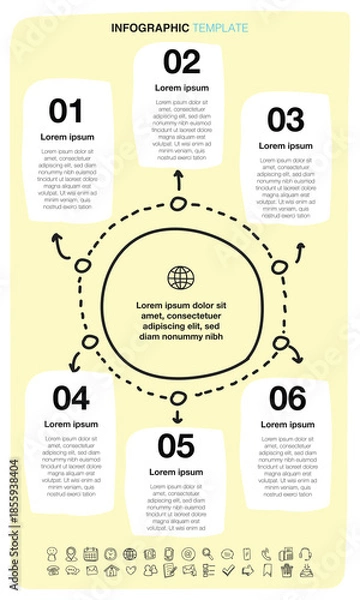 Obraz Doodle Infographic Template