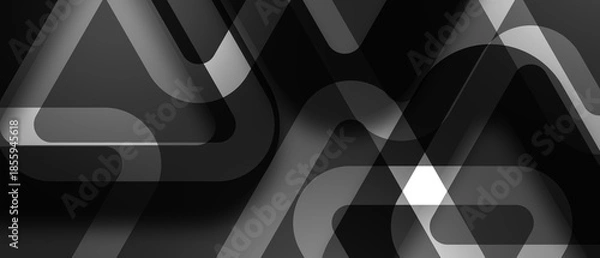 Obraz abstract background overlap layer on bright space with rounded triangles effect decoration
