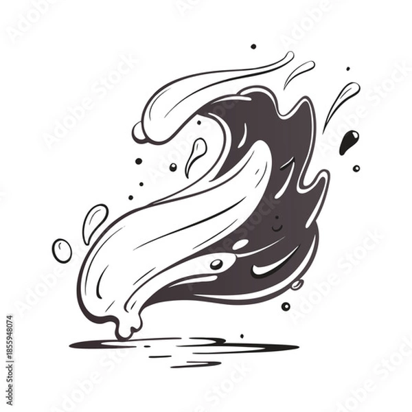 Obraz water splash isolated on white background