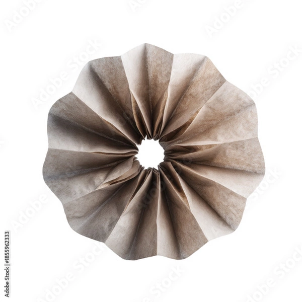 Obraz  coffee filter paper fold transparent background