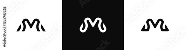 Obraz initial Letter M monogram logo design vector illustration template