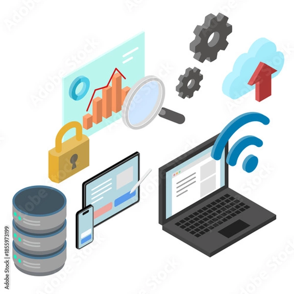 Obraz アイソメトリックイラスト：DXイメージ