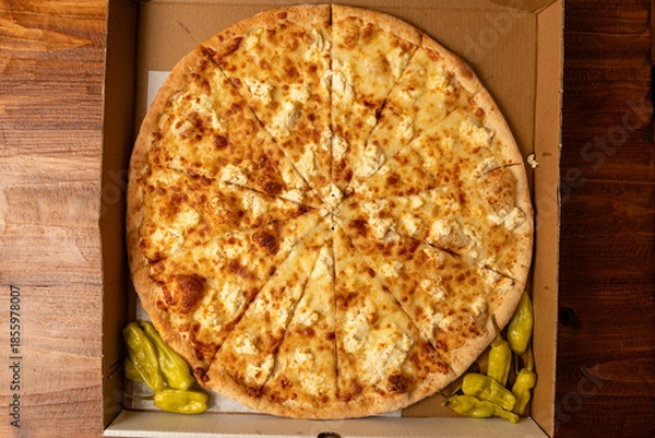 Obraz white pizza in a box