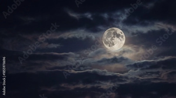 Fototapeta moon and clouds