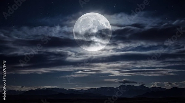 Fototapeta moon over the clouds