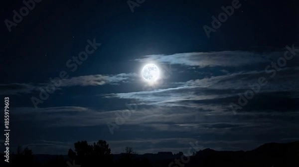 Fototapeta moon and clouds