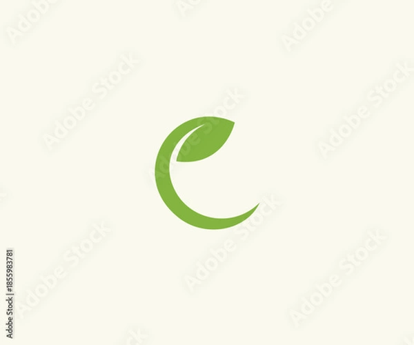 Obraz Organic Natural Leaf Logo Design