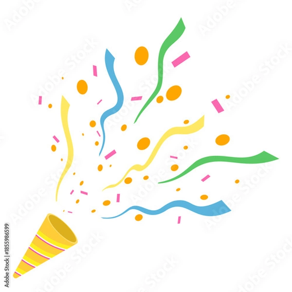 Obraz 華やかに放たれたパーティークラッカー