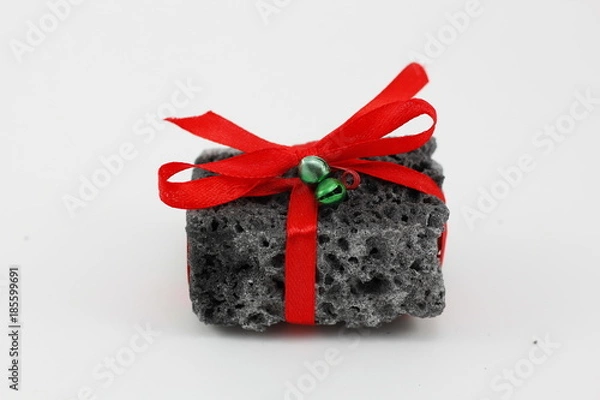 Obraz Christmas coal in a white background