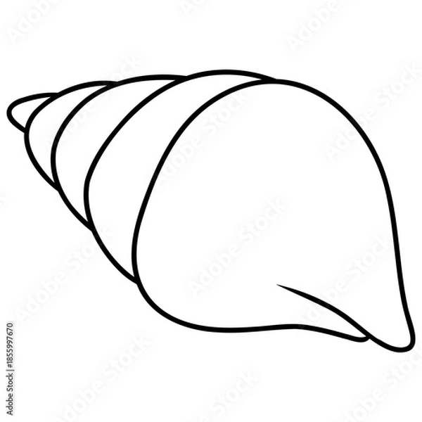 Obraz Seashell vector icon