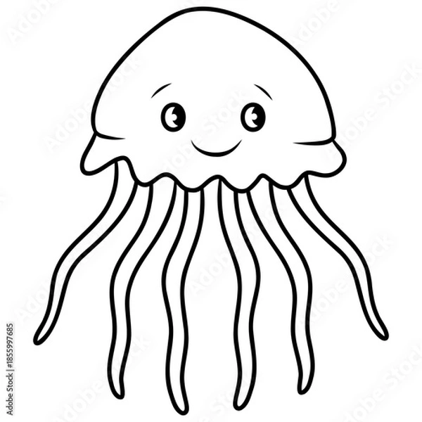 Obraz jellyfish vector illustration