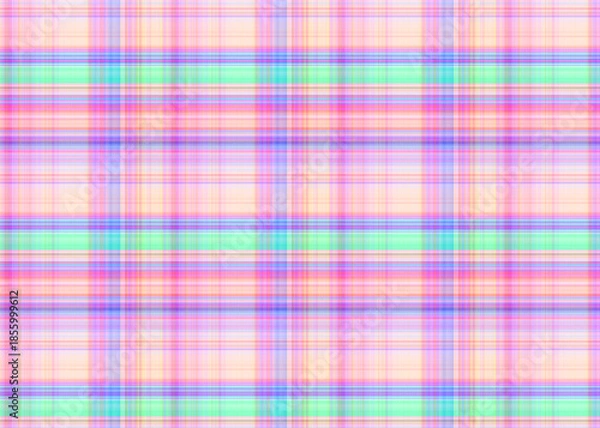 Obraz Soft Pink and Green Plaid Grid Pattern