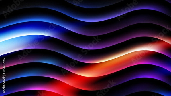 Obraz colorful wavy lines pattern with gradient colors