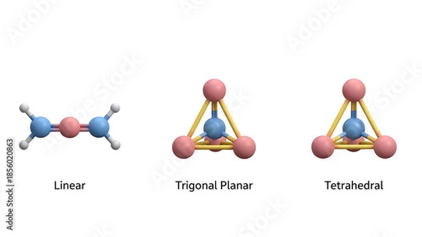 Obraz Molecular Geometry Shapes Linear Trigonal Planar Tetrahedral
