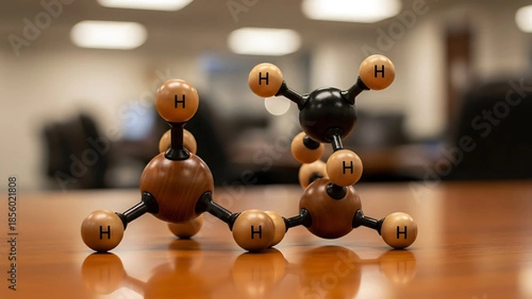 Obraz Molecular Model Ethane Chemical Structure Science Education