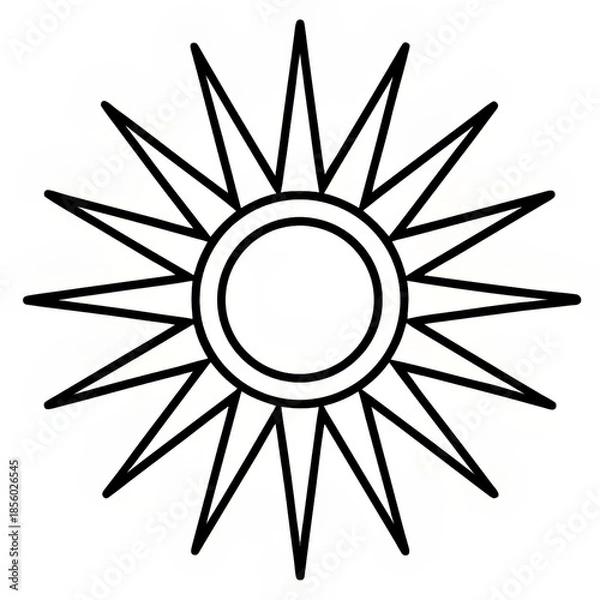 Obraz sun outline weather icon