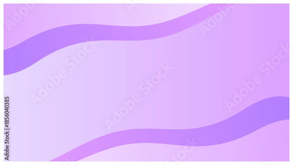 Obraz 高級感あるグラデーションのウェーブフレーム背景　　紫