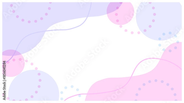 Obraz 淡いパステルの流体シェイプ フレーム背景 紫 ピンク