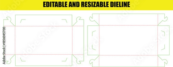 Obraz Versatile Editable and Resizable Dieline for Packaging Box Mockups