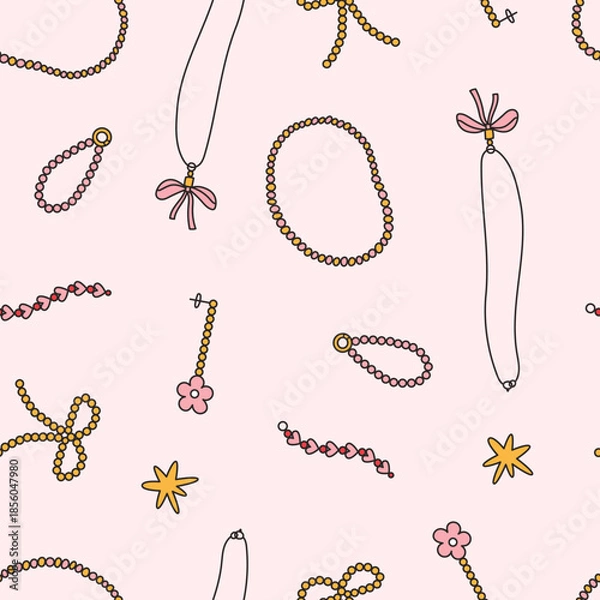 Fototapeta Handmade Jewelry Pattern