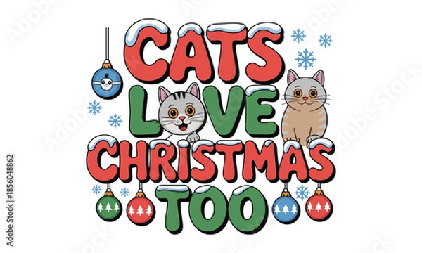 Obraz Christmas Cat EPS Design
