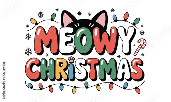 Obraz Christmas Cat EPS Design