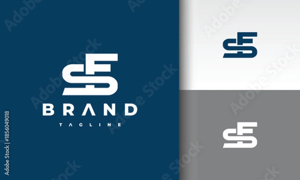 Obraz monogram letter SF logo