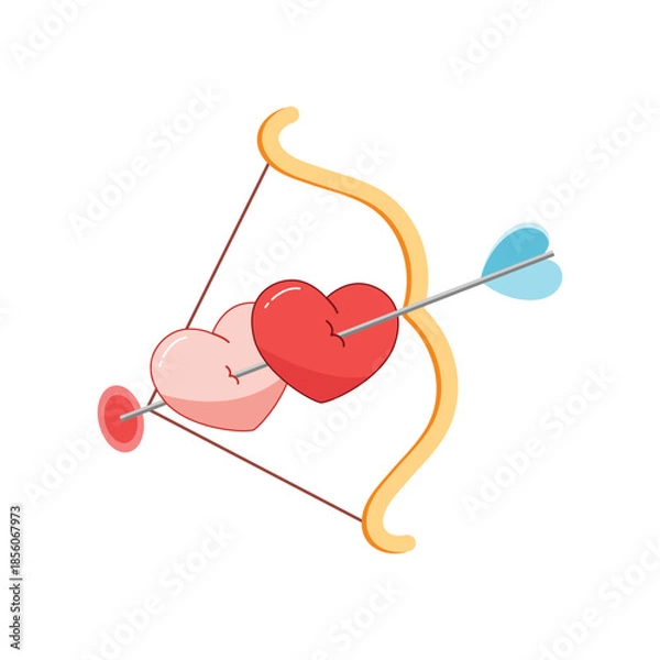 Obraz red heart with arrow