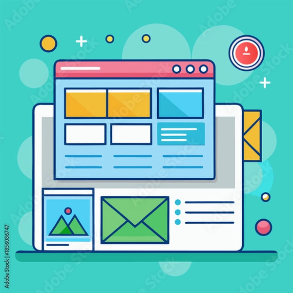 Obraz web template, document, mobile, layout, flowchart, graph, ui template, grid, diagram, presentation, ux template, mockup, scale, design, form, layers, listing, flyer, chart, customize, wireframe, broch