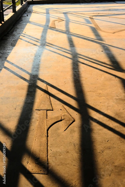 Obraz arrow sign  on floor