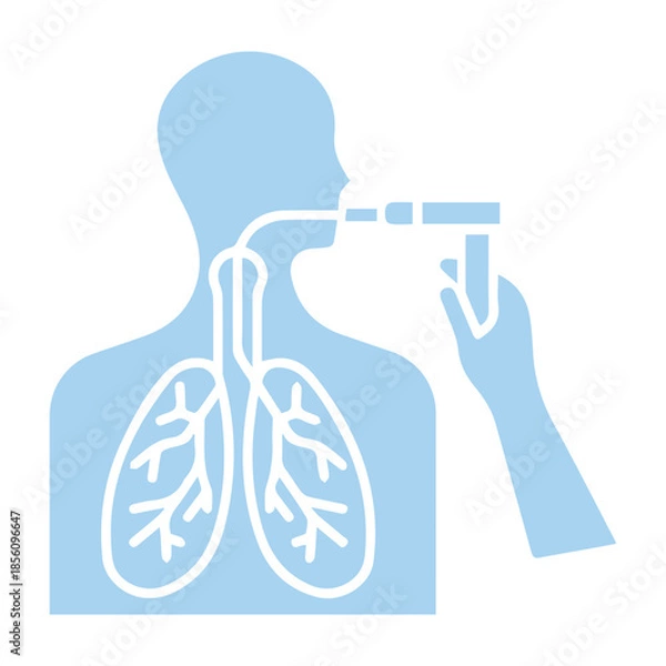 Obraz Inhaler and Lungs Icon