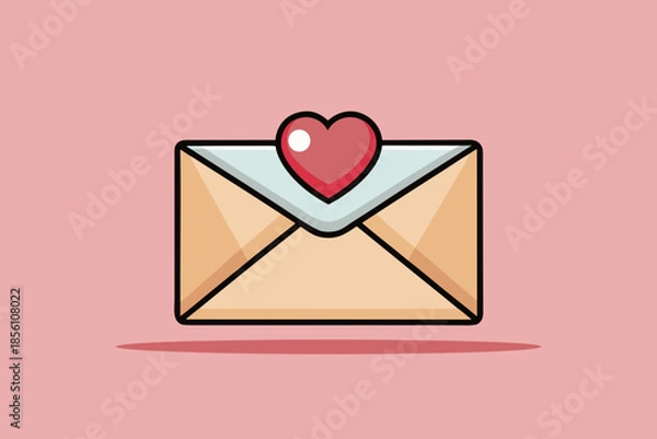 Fototapeta Love letter envelope