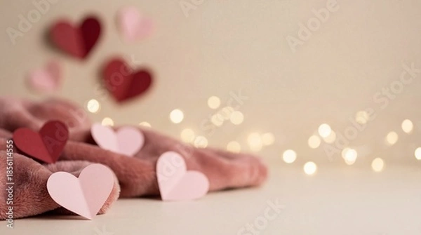 Obraz Romantic hearts and soft light