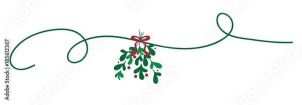 Obraz Wesołych Świąt Jemioła