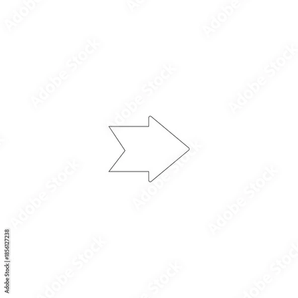 Obraz Right Arrow Outline Icon for User Interface
