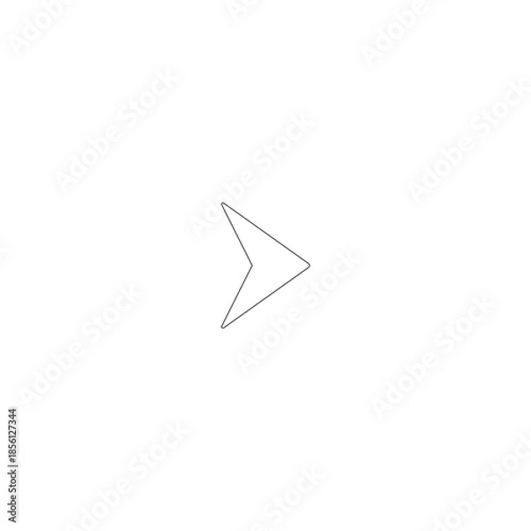 Obraz Right Arrow Icon Outline for Navigation